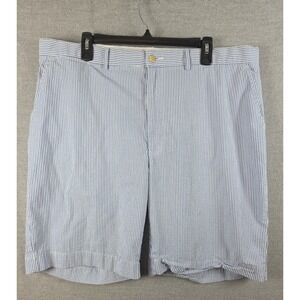 Polo Ralph Lauren Shorts 40 Blue White Seersucker Golf Classic Old Money Preppy‎